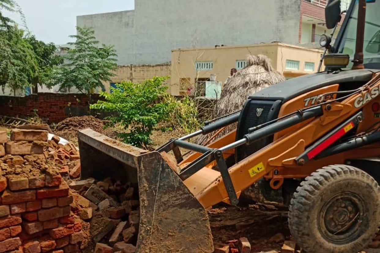 Illegal encroachment removed from panchayat land