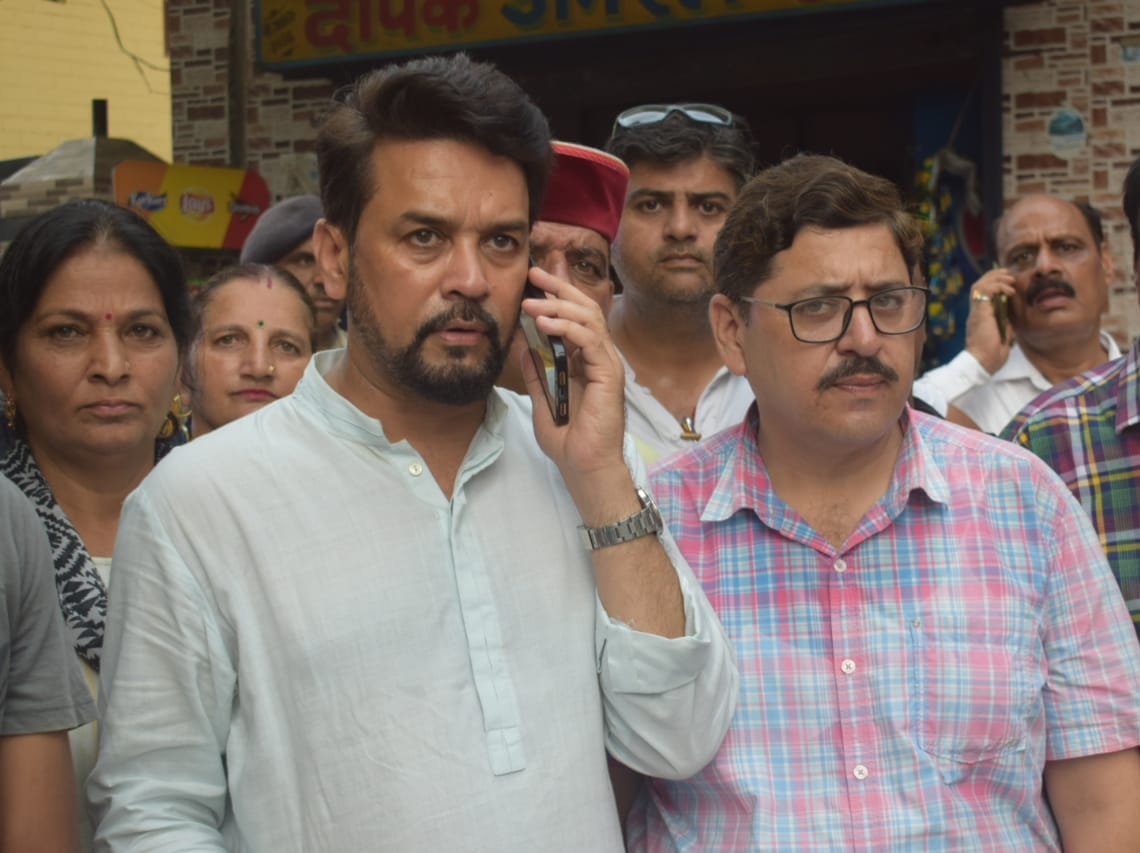 Union Minister meets disaster affected families in Sujanpur