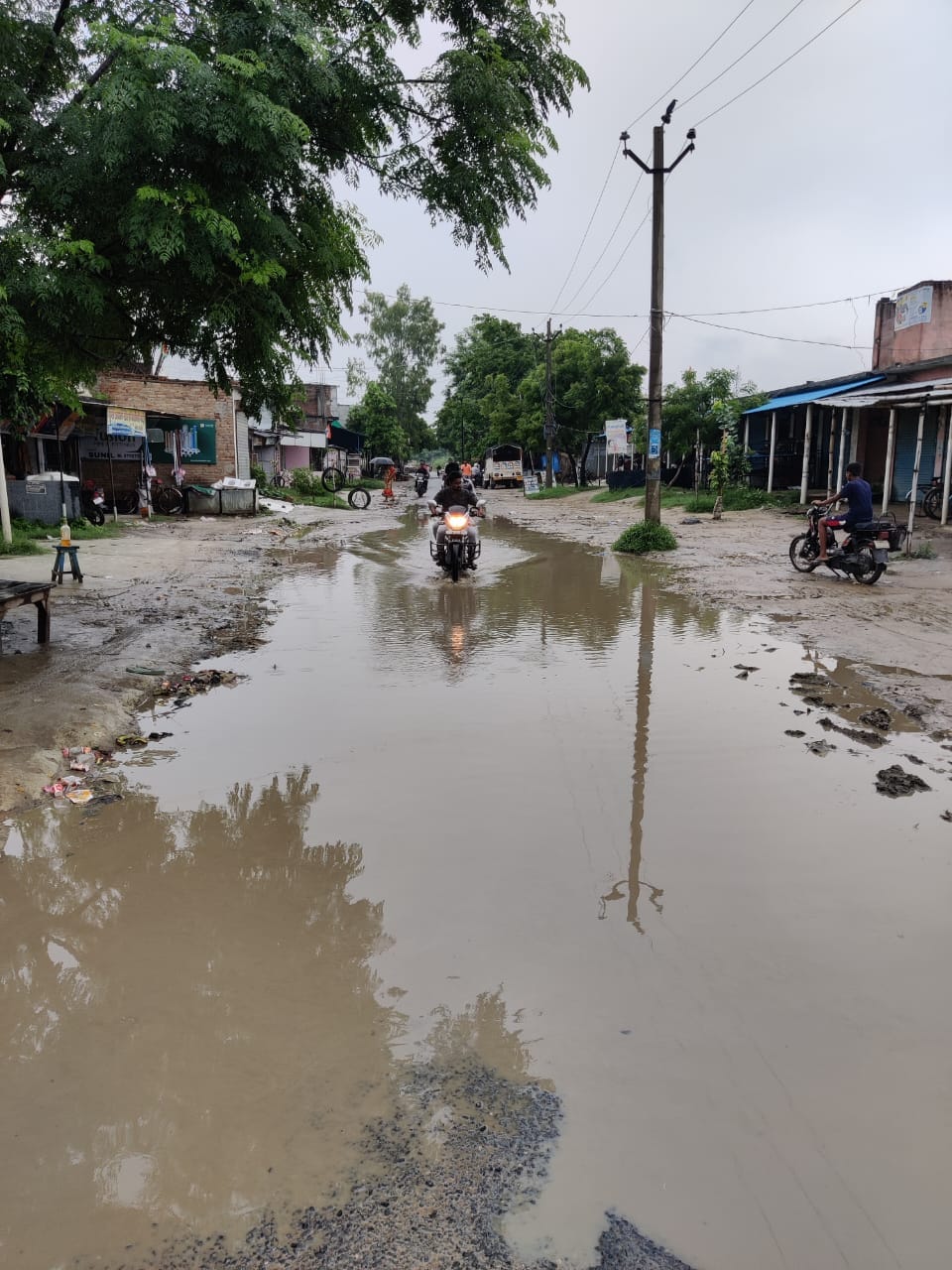 water-logging due to rain