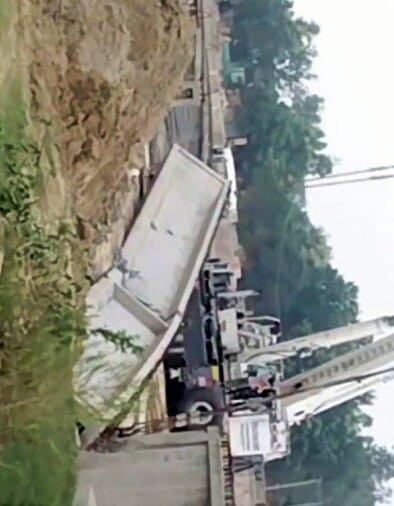 Pillar of Garra river bridge fell