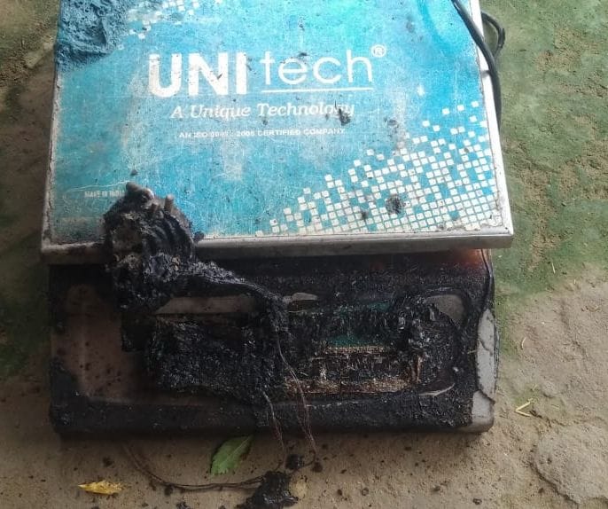Gud trader's house caught fire