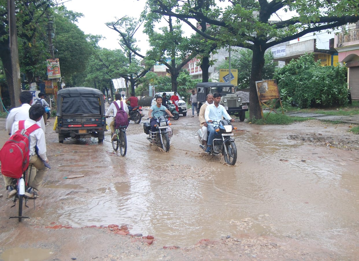 20.8 mm of rain, mud covered roads, difficult to walk