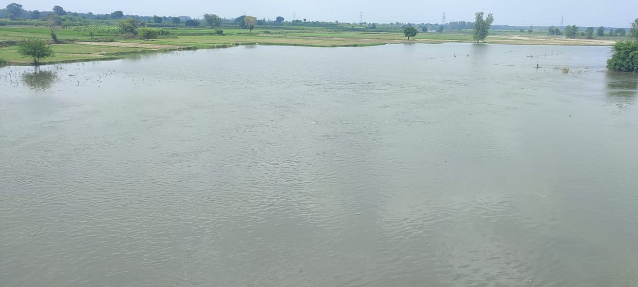 Water level in Hindon river increased again, concern of farmers increased