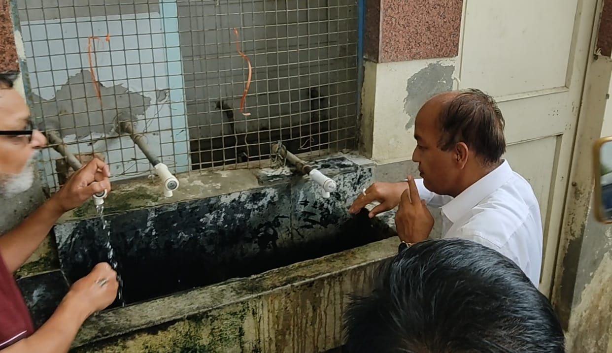 The dirt and water found in the toilet at the bus stand was also found unfit for drinking.