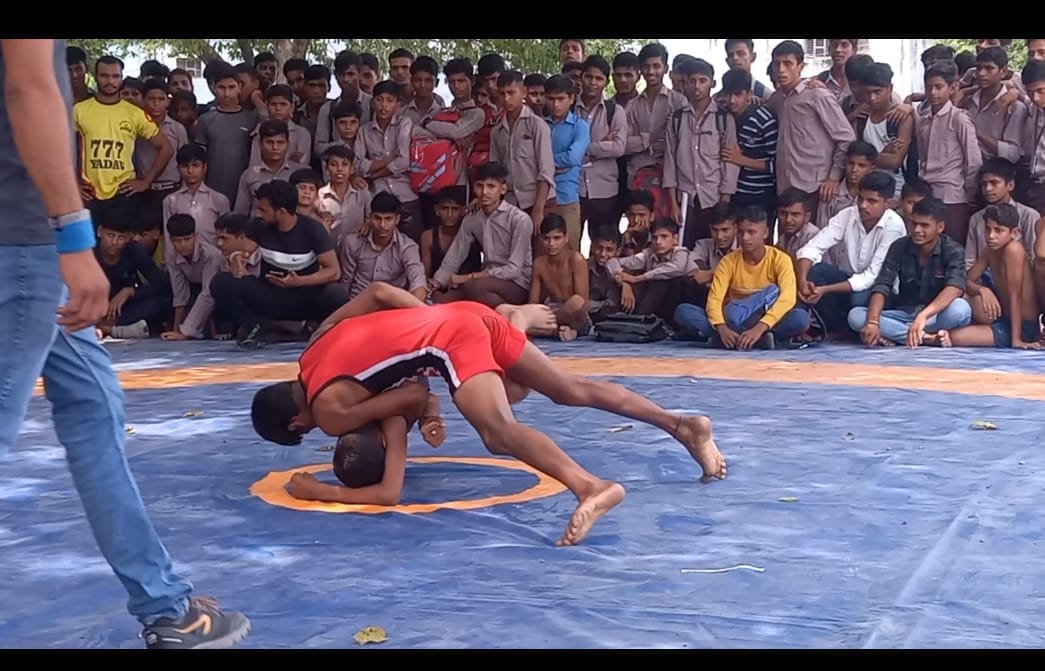 Players showed strength in wrestling competition