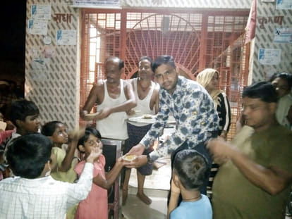 Bhandara held in Sahabganj Shiva temple