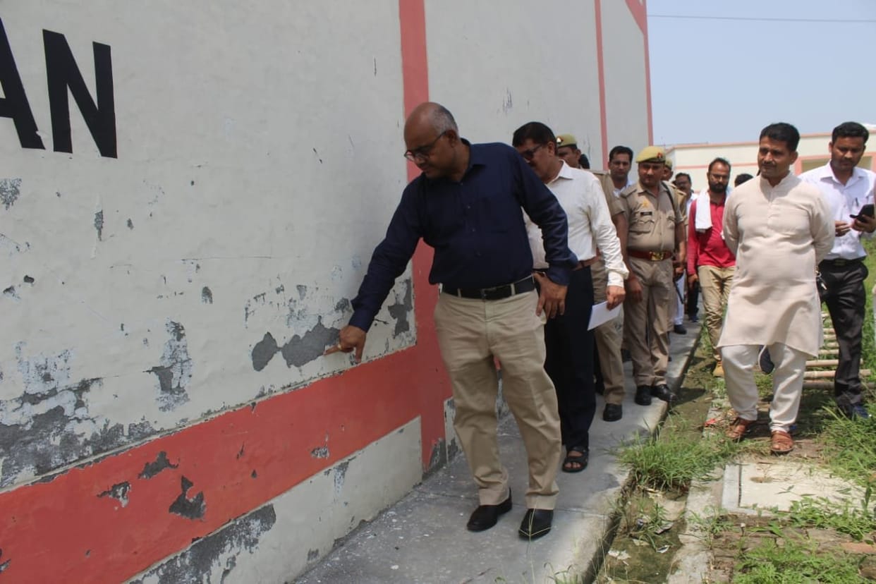 DM furious after getting bushes in Basauli Stadium made of six crores