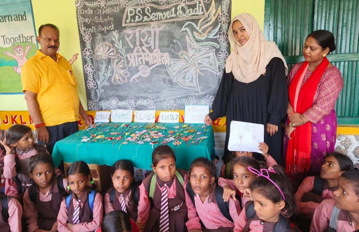 Soldiers' wrists will be decorated with Rakhi made by girl students
