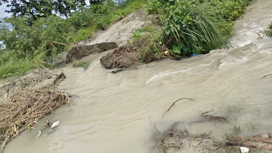 canal broke crop drowned