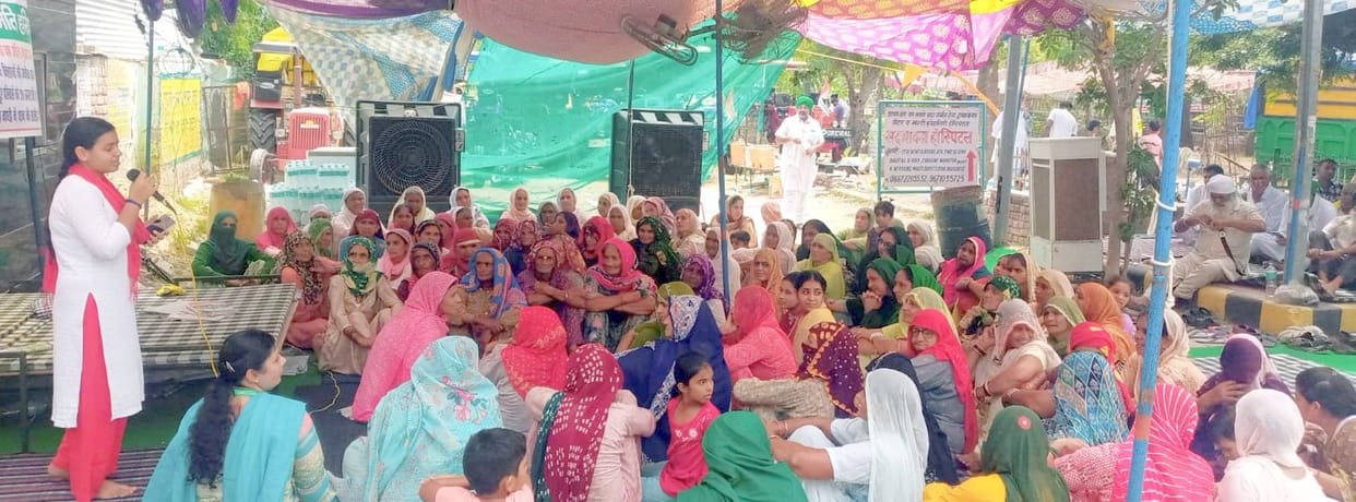 Women took command of Pakka Morcha in Fatehabad