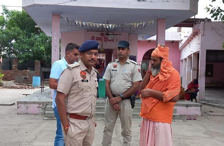 SP inspected temples regarding security on Jalabhishek Yatra