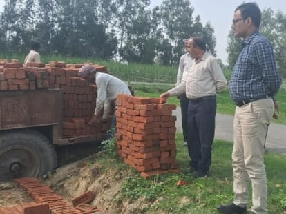 The boundary wall being made of yellow bricks was broken by the BDO