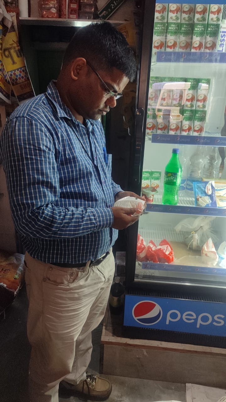 Filled three samples of milk, paneer and mawa
