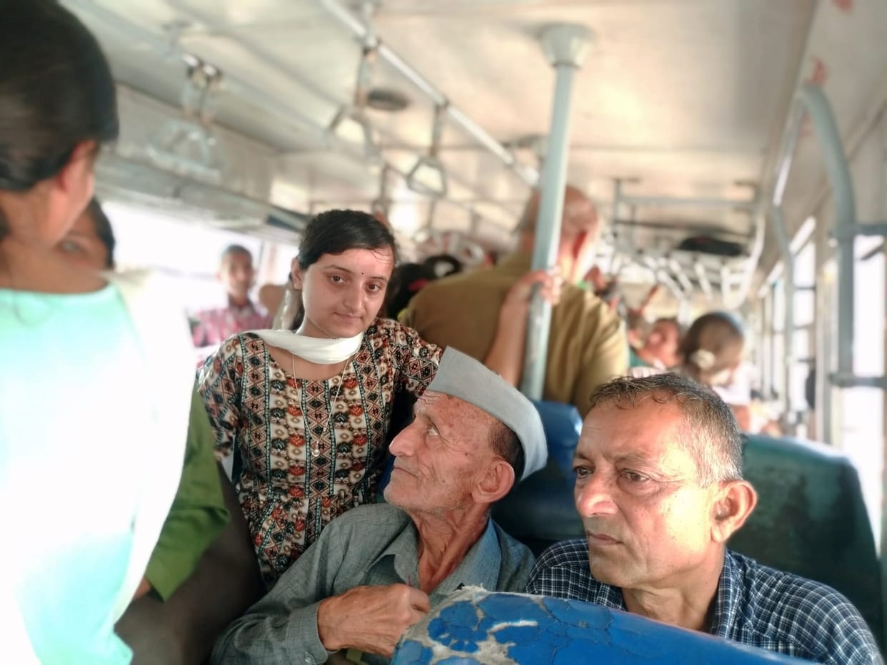hrtc bus service provided to womaan in sirmaur district