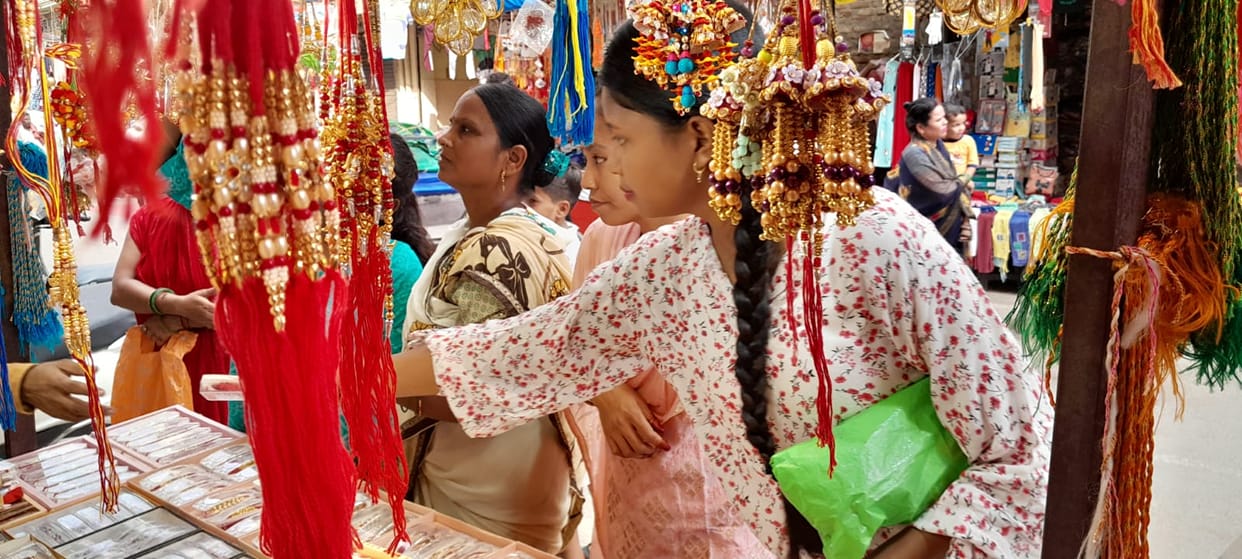 Sisters bought gold, silver and diamond rakhi for brothers