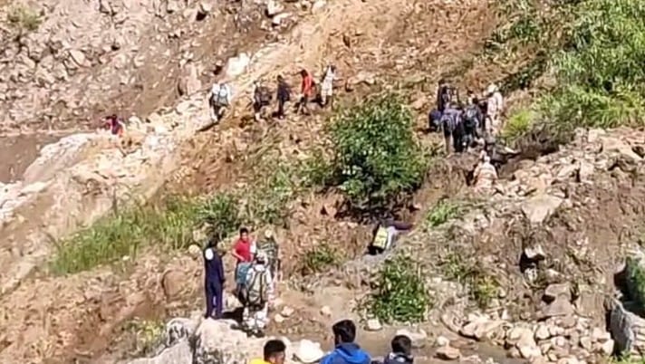 Dar villagers stopped road construction work in Ghatkhola