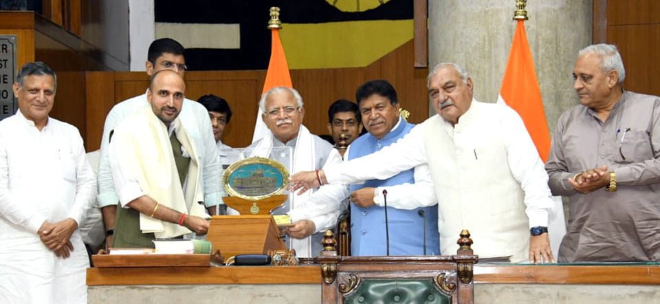 MLA Amit Sihag honored with best MLA award