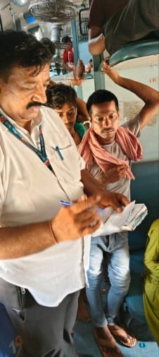 More than 1.26 lakh fine collected from those traveling without ticket