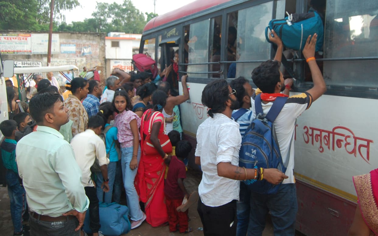 Claims breathless: Some reached home by standing and some sitting on the floor