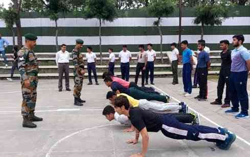 40 students gave NCC

sweated in the field for