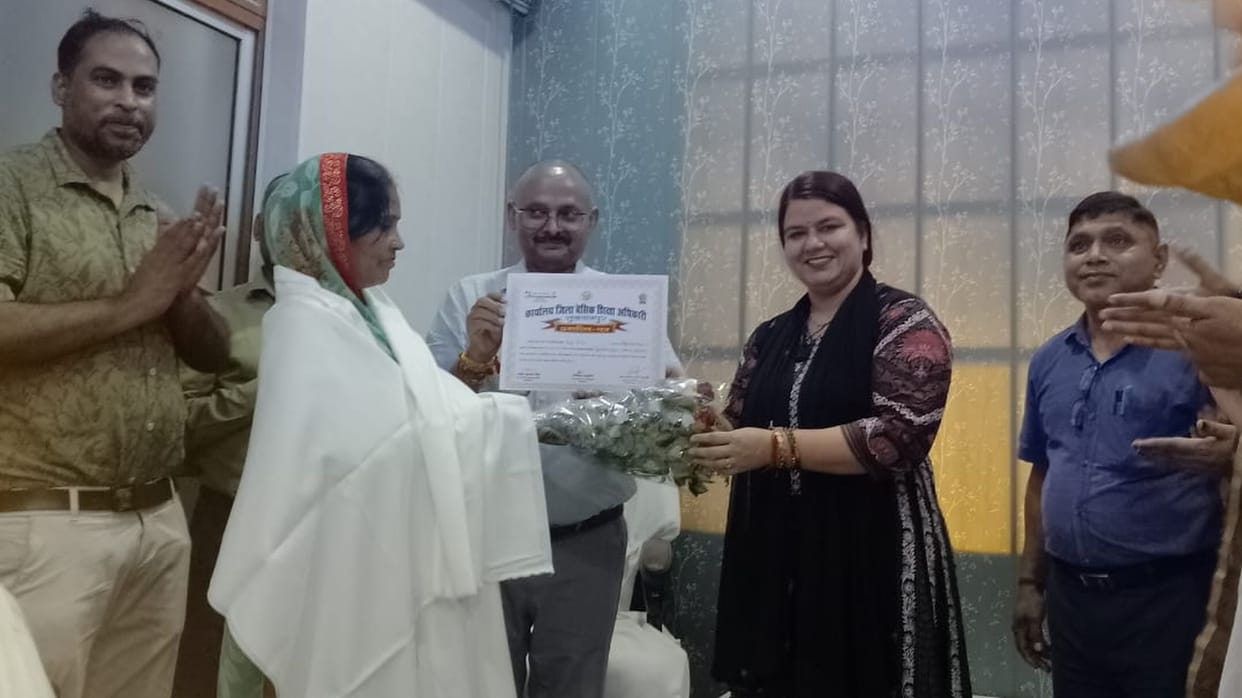 Five village heads honored for excellent work in kayakalp