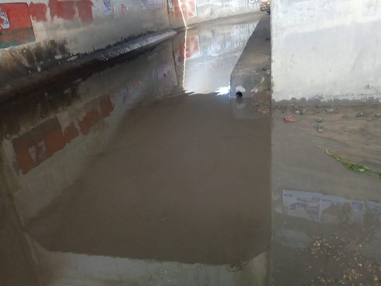 Rain water has not yet come out from three underpasses