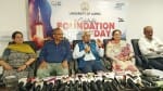 प्रेस वार्ता को संबोधित करते जेयू के कुलपति प्रो. उमेश राय