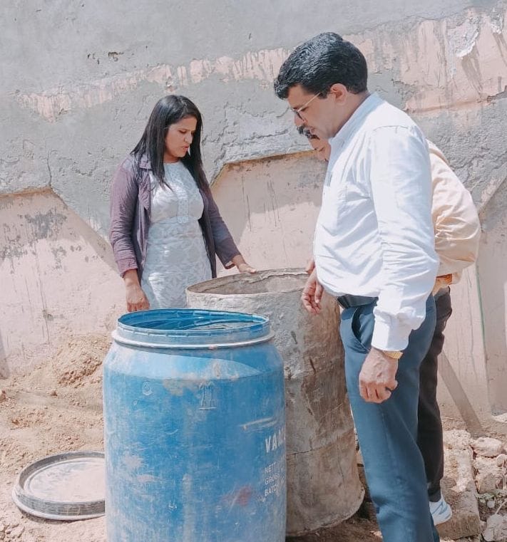 Health department's rapid response team found mosquito larvae at 10 places in three villages.