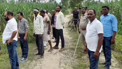 Tiger kills Nilgai's calf, farmers are afraid of going to the fields
