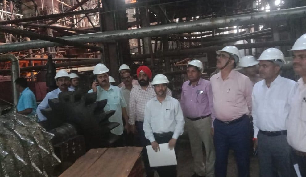 The team inspected the technical works of sugar mill crushing session