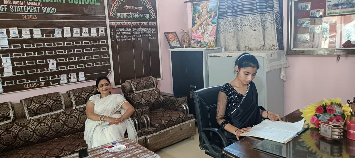 Ishu became school principal for a day, inspected
