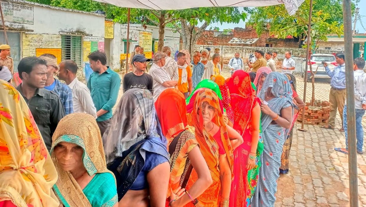 60.23 percent voted for the post of village head in Kotia