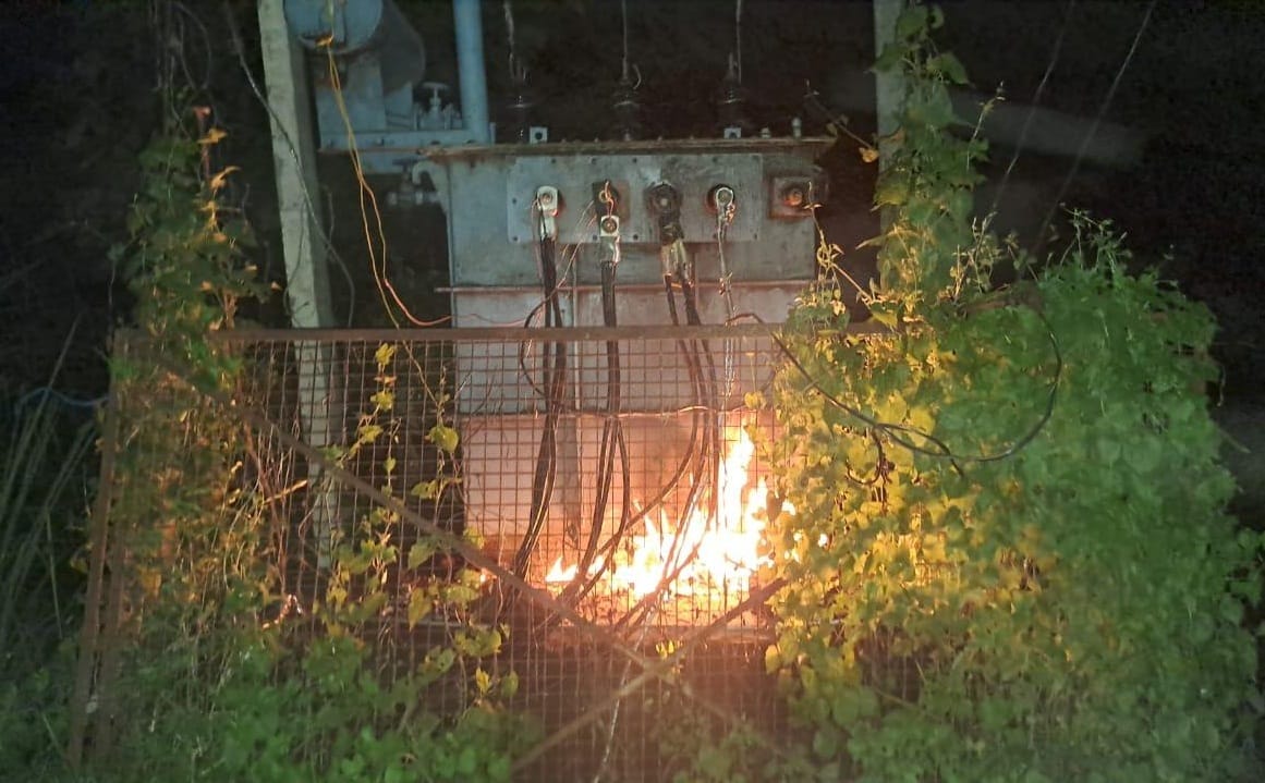 fire in transformer