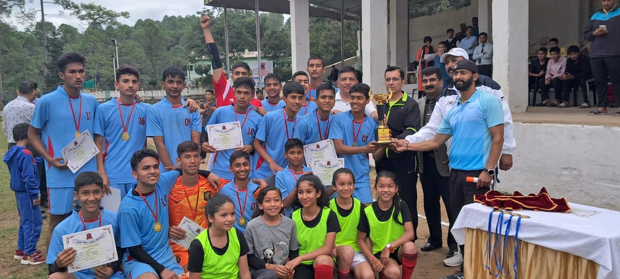 Army Public School won the football tournament