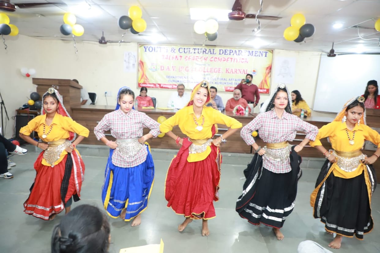 Simran tops in Haryanvi dance and Chetna tops in poetry recitation.