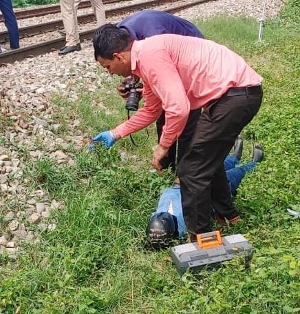 Evidence collected by placing a man's dummy on the railway track