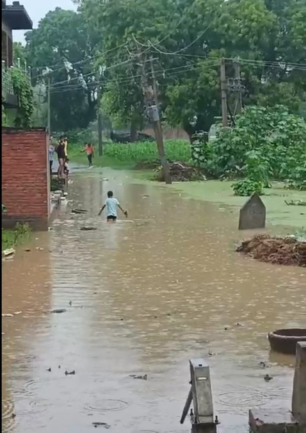 Link road leading to village Bahadurpur Devkaran demolished