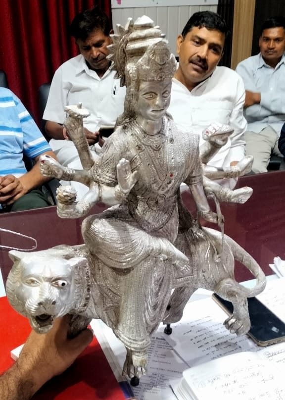 Silver idol found during foundation digging