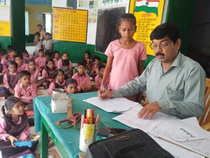 Adept examination conducted in basic schools, 90 percent children were present