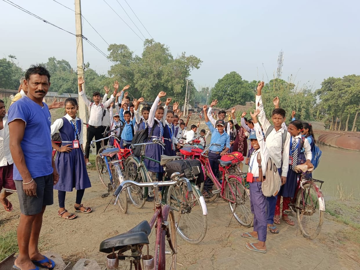 Angry students protested at the river ghat, then the boat came