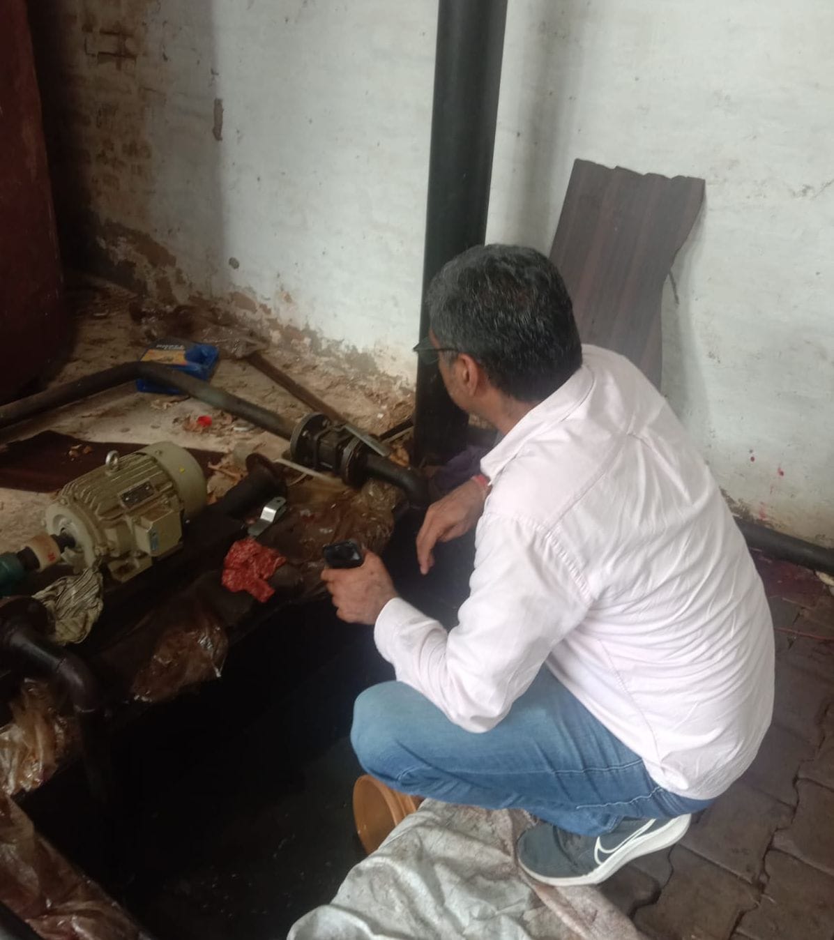 CM Flying raid on grease manufacturing factory in village Ghotudu