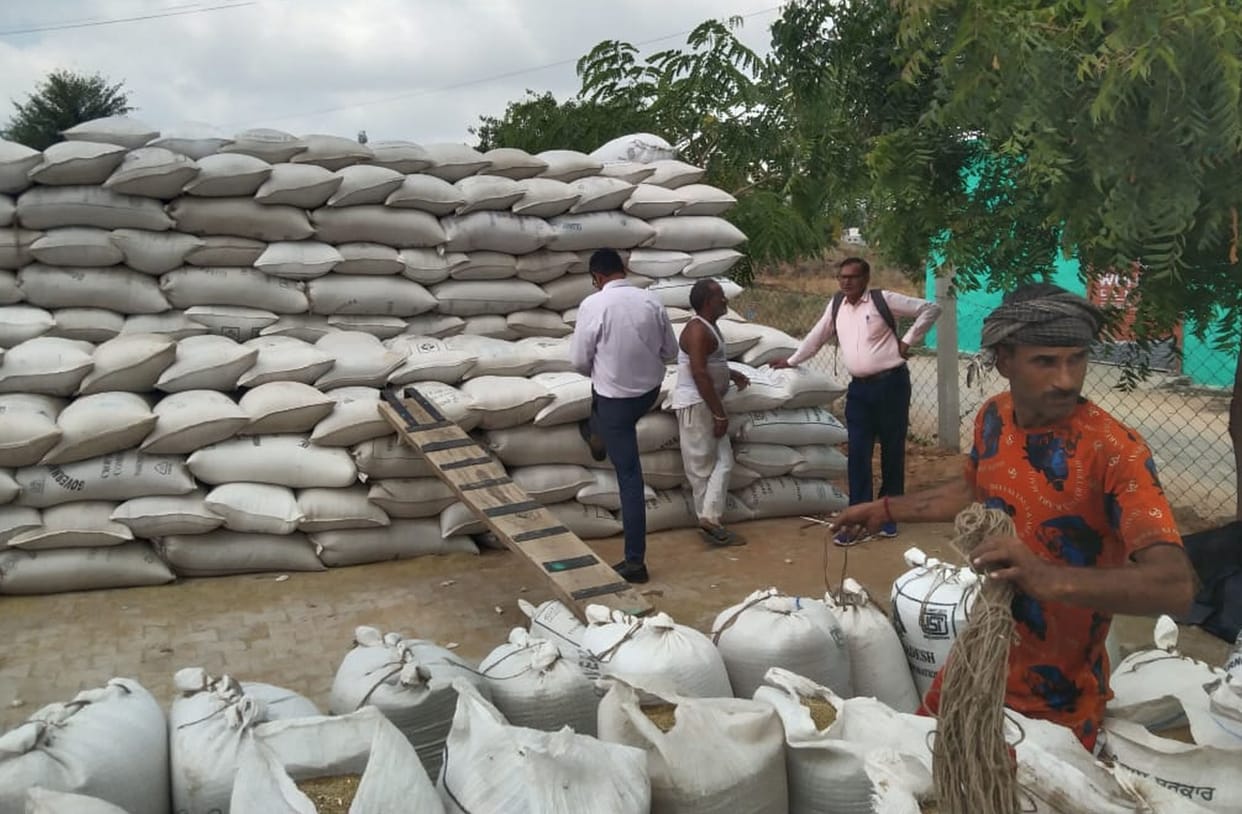 Chief Minister's flying squad raided and caught illegal storage of 480 quintals of millet and 62 quintals of cotton