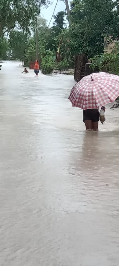 Sharda swelled again due to three days of rain, water entered three coastal villages