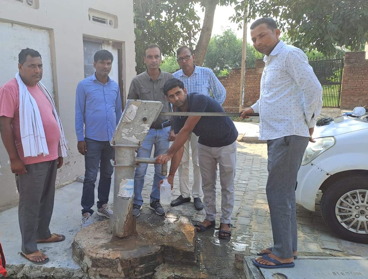 Took samples for the water being pumped into Sahabi Barrage
