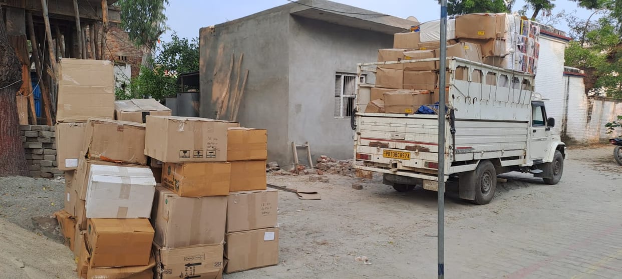 Police caught a cache of firecrackers in Taprana village