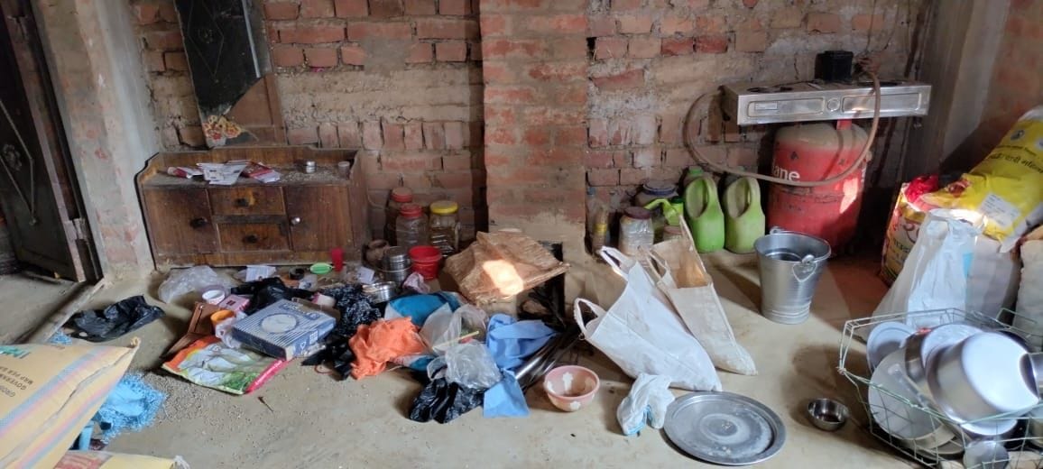 Thieves broke into the house and made away with cash and jewelery