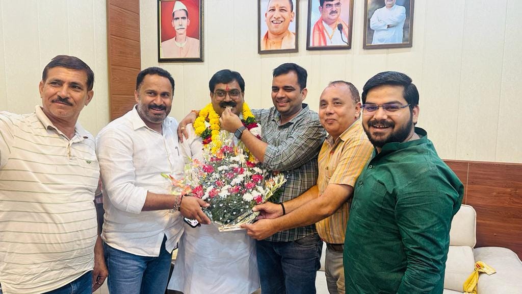 Vikas chauhan become district president of bjp
