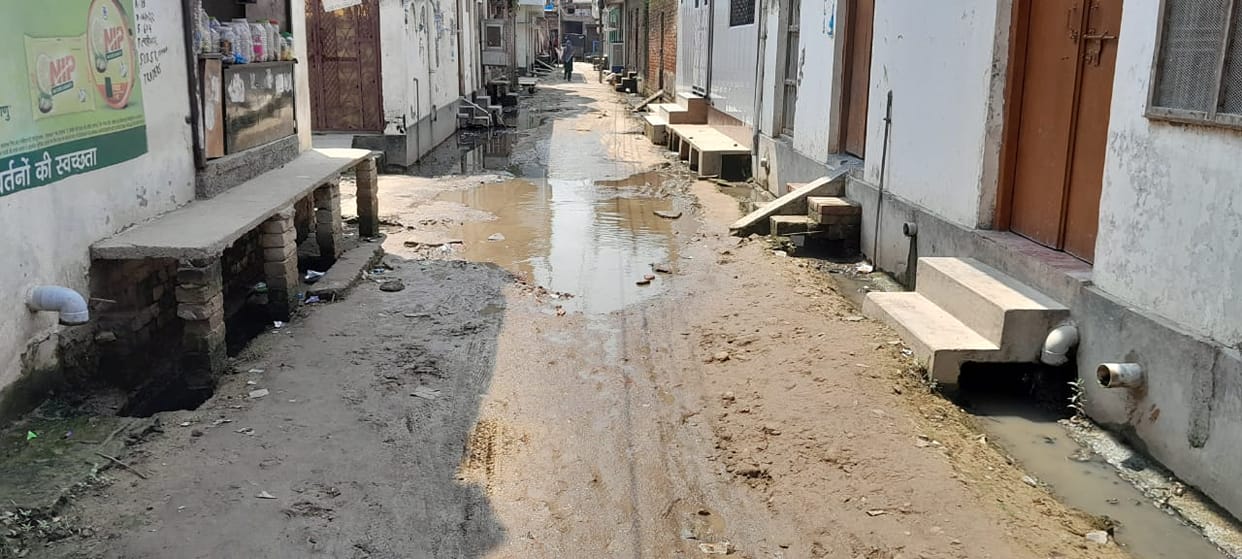 Maharajnagar adjacent to the municipality... the situation is worse than the village.