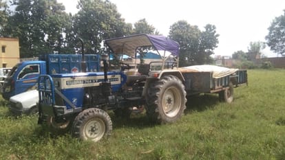 Village head caught stealing straw from cow shelter