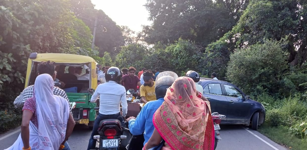 Tree fell on highway, caused long traffic jam